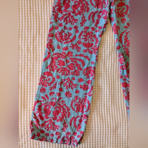 Lilly Pulitzer Linen Beach Resort Pants Shorely Blue Don't Be Shelfish Size XL - Picture 11 of 15